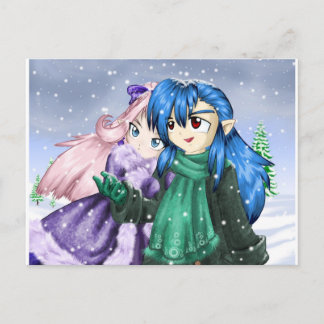Cartão Postal Primeira neve
