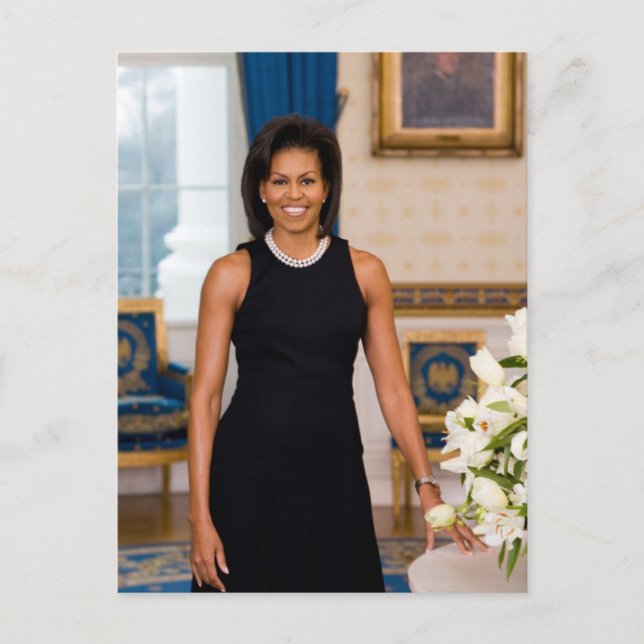 CARTÃO POSTAL PRIMEIRA SENHORA MICHELLE OBAMA (Frente)