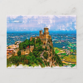 Cartão Postal Primeira Torre Guaita. República de São Marinho.