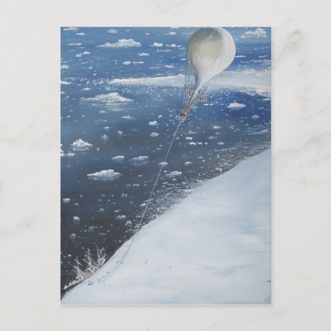 Cartão Postal Primeiro Aeronauta do Capitão Scott Antártica. 4º (Frente)