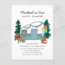 Cartão Postal Primeiro aniversario de Acampamento de Árvores Fel