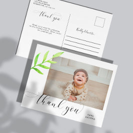 Cartão Postal Primeiro aniversario de bebê Obrigado Swashes de a