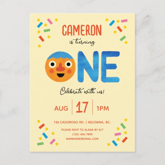 Cartão Postal Primeiro aniversario Super Simples Noodle & Pals C (Frente)