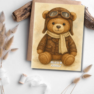 Cartão Postal Primeiro Avião Simples Solo, Aviação Personalizada