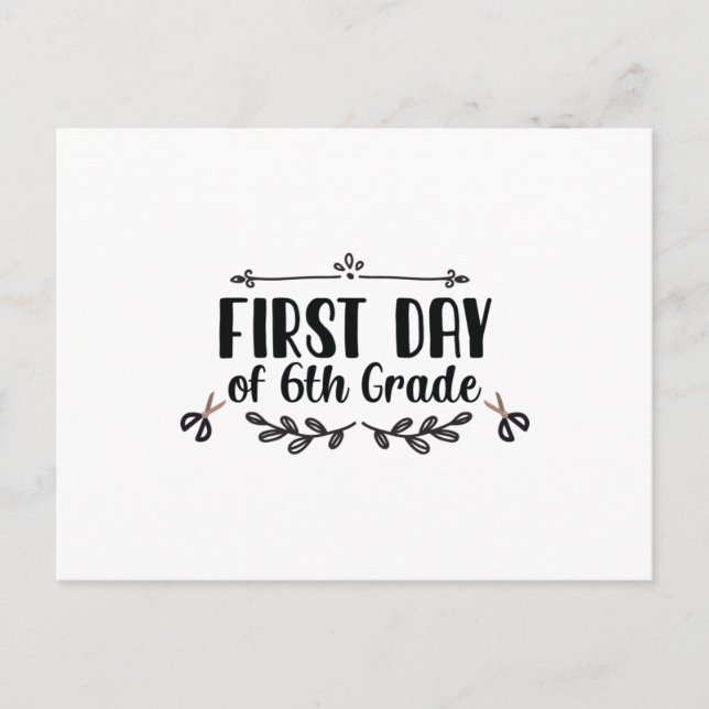 Cartão Postal Primeiro Dia de 6 Grau (Frente)