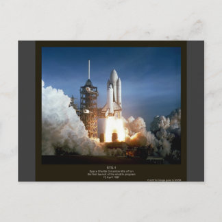 Cartão Postal Primeiro lançamento do Shuttle de Espaço STS-1 Col