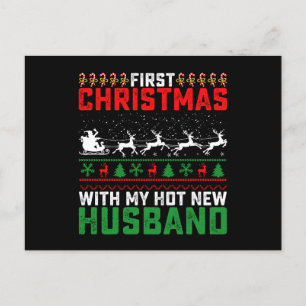 Cartão Postal Primeiro Natal Com O Meu Novo Marido Frio