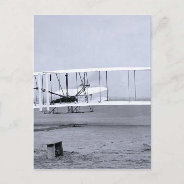 Cartão Postal Primeiro voo de avião dos Wright Brothers em 1903 (Frente)
