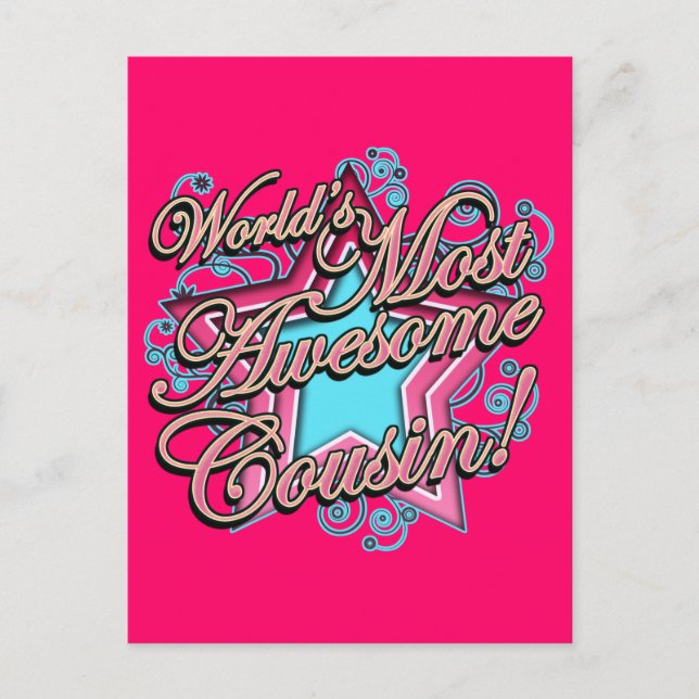 Cartão Postal Primo Mais Incrível Do Mundo (Frente)