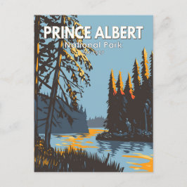 Cartão Postal Prince Albert National Park Canada Viagem Vintage