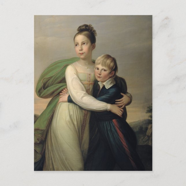 Cartão Postal Prince Albrecht e Princesa Louise, c.1817 (Frente)