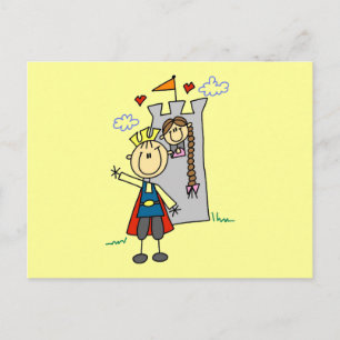 Cartão Postal Prince and Girl in Tower Camisetas and Gifts