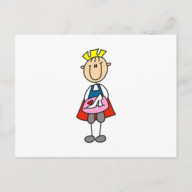 Cartão Postal Prince Com Slipper De Vidro (Frente)