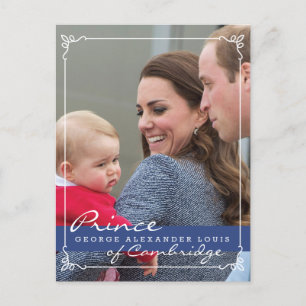 Cartão Postal Prince George - William & Kate