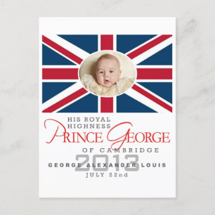 Cartão Postal Prince George - William & Kate