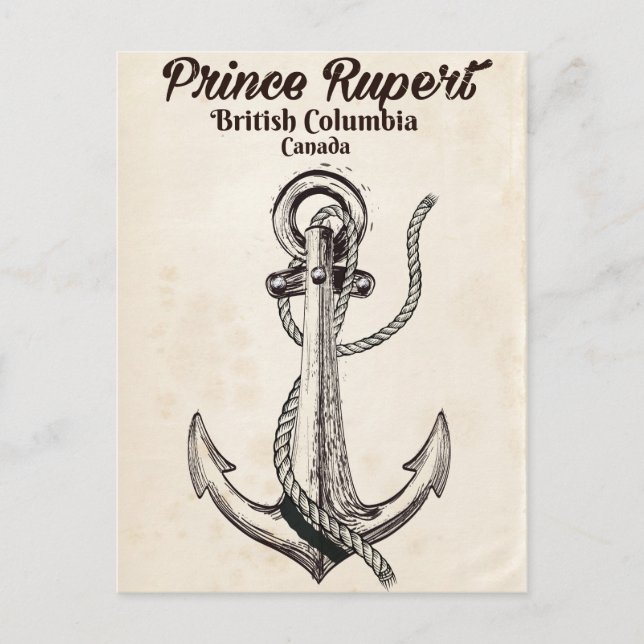 Cartão Postal Prince Rupert, Colúmbia Britânica poster náutica (Frente)
