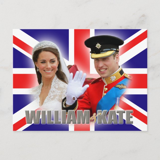 Cartão Postal Prince William & Catherine Postcard (Frente)
