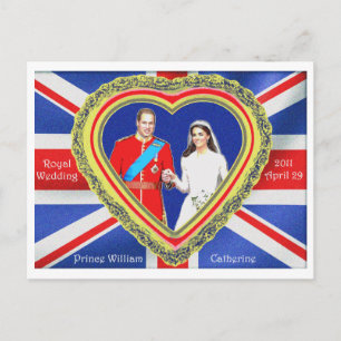 Cartão Postal Prince William e Catherine Royal Wedding