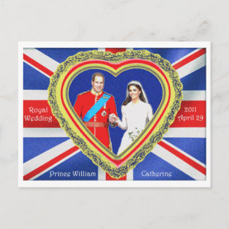 Cartão Postal Prince William e Catherine Royal Wedding