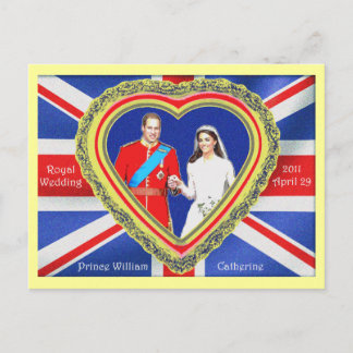 Cartão Postal Prince William e Catherine Royal Wedding