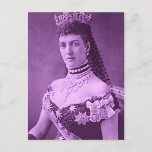 Cartão Postal Princesa Alexandra da Dinamarca na lavanda