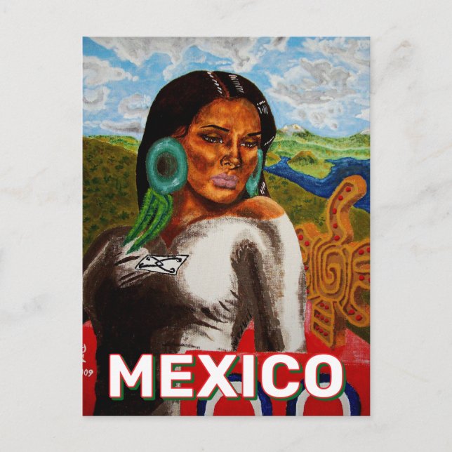 Cartão Postal Princesa Atoztli de Culhuacan (Frente)