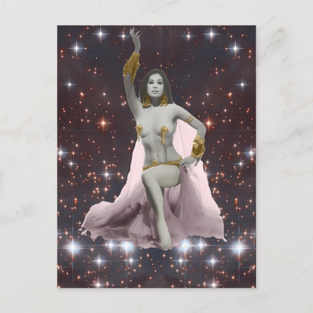 Cartão Postal Princesa Banu, Dançarina de Belly Cósmica (Frente)