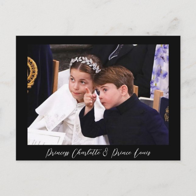 Cartão Postal Princesa Charlotte e Príncipe Louis (Frente)