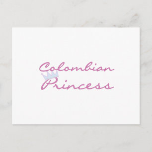 Cartão Postal Princesa Colombiana