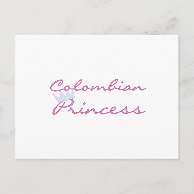 Cartão Postal Princesa Colombiana (Frente)