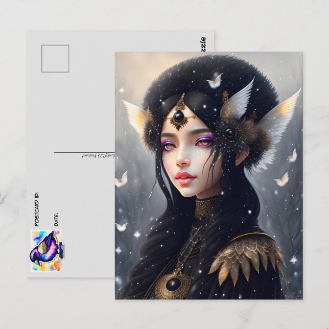 Cartão Postal Princesa Crow, Posto (Frente/Verso)