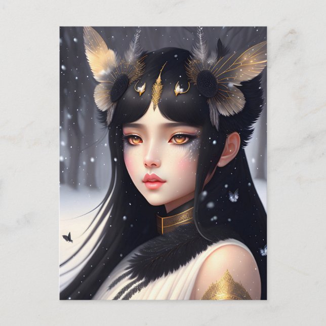 Cartão Postal Princesa Crow, Posto (Frente)