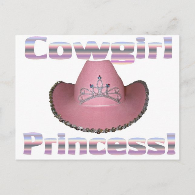 Cartão Postal Princesa da Cowgirl (Frente)