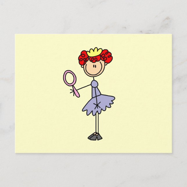 Cartão Postal Princesa de Cabelo Vermelho (Frente)
