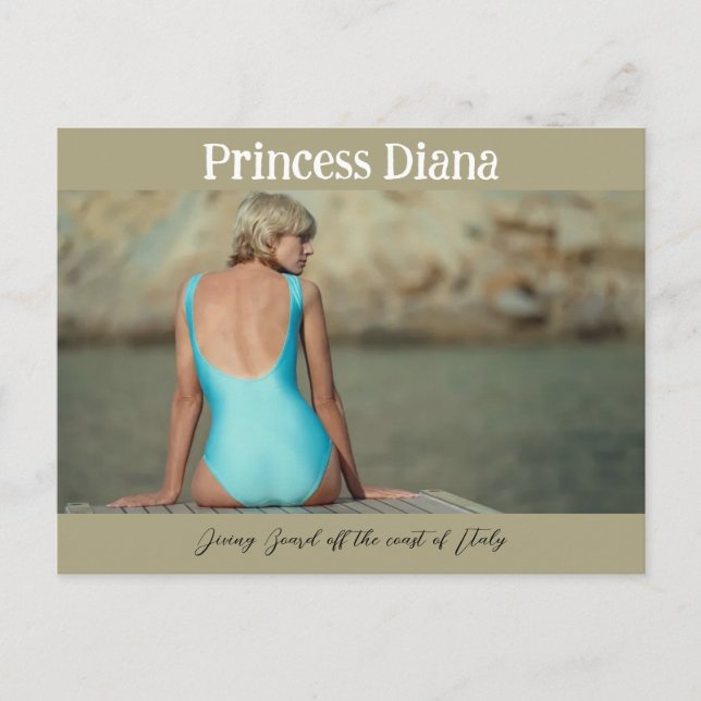 Cartão Postal Princesa Diana Icônica Conselho de Divisor de Imag (Frente)