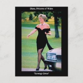 Cartão Postal Princesa Diana naquele "Vestido da Vingança"