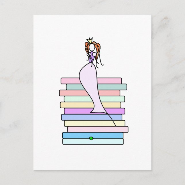 Cartão Postal Princesa e Ervilha (Frente)