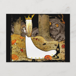 Cartão Postal Princesa em Branco com flores