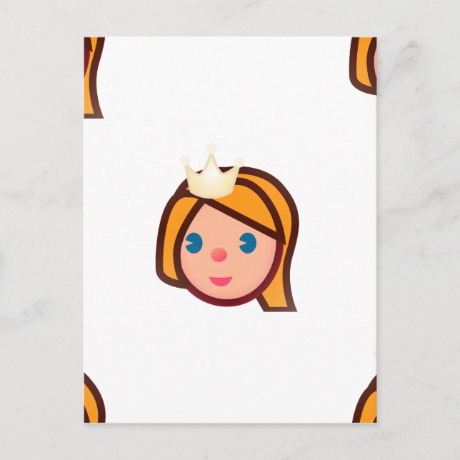 Cartão Postal princesa emoji (Frente)