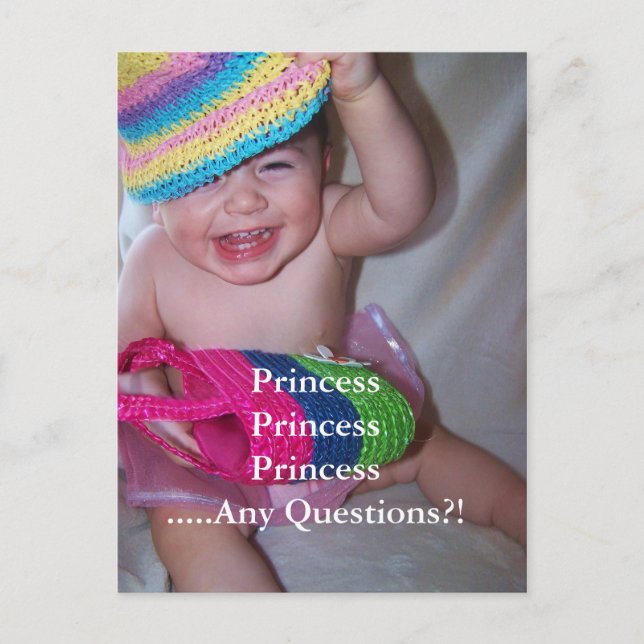 Cartão Postal princesa fatos (Frente)