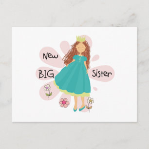 Cartão Postal Princesa Irmã Mais Velha Cabelo Castanho