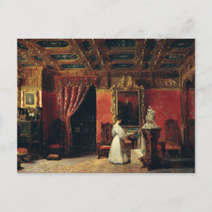 Cartão Postal Princesa Marie d'Orleans em seu Estúdio Gótico