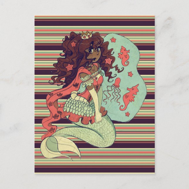Cartão Postal Princesa Mermaid (Frente)