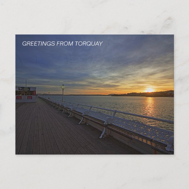 Cartão Postal Princesa Pier no Sunset (Frente)