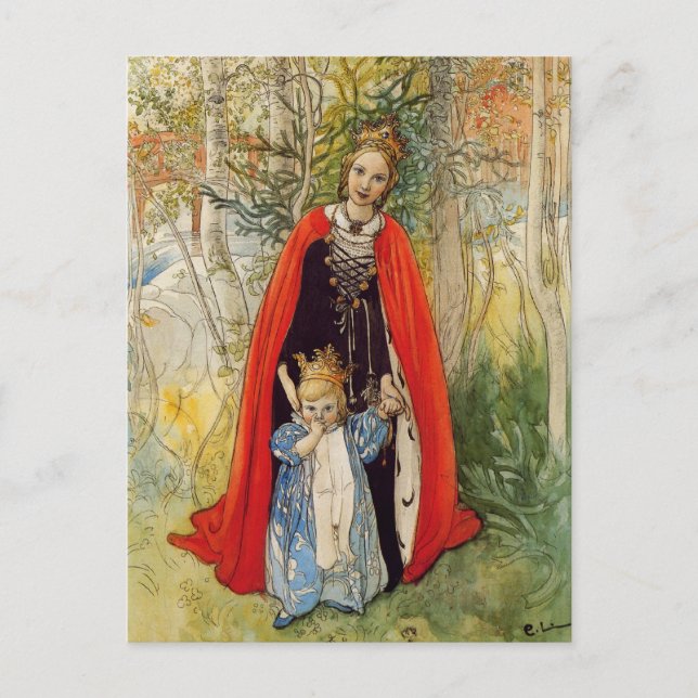 Cartão Postal Princesa Primavera Mãe e Filha (Frente)