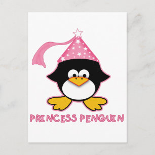 Cartão Postal Princesa Rosa Pinguim