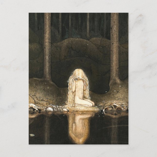 Cartão Postal Princesa Tuvstarr olhando para sua reflexão (Frente)