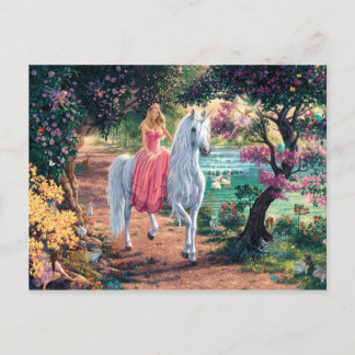 Cartão Postal Princesa Unicorn