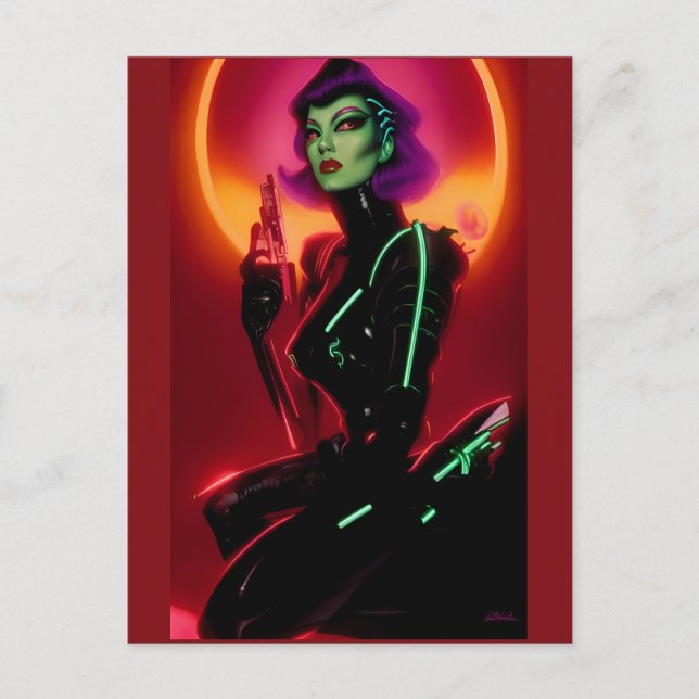 Cartão Postal Princess Cybrella at the Cyberpunk Ball (Frente)