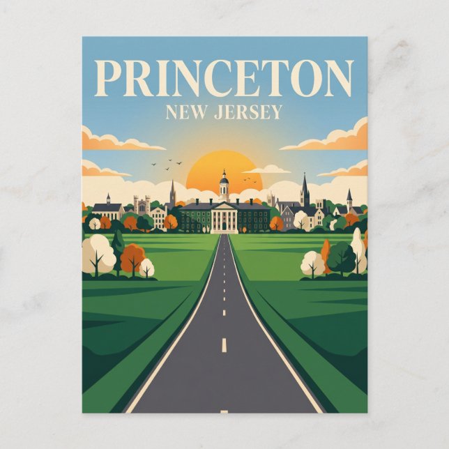 Cartão Postal Princeton Nova Jérsei (Frente)